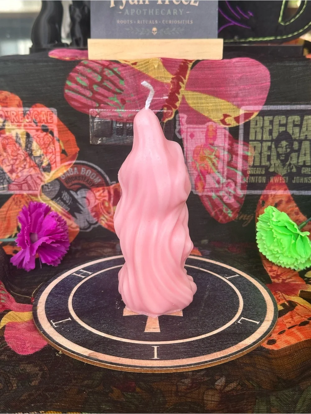Pink Virgin Mary Candle – La Virgen María Devotional Candle